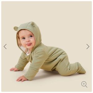 Baby Mori Ribbed Pramsuit NB